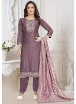 Vichitra  Lilac Festival Wear Embroidery Work Readymade Suit